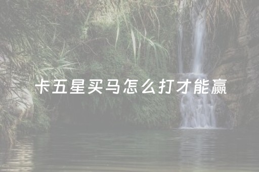 卡五星买马怎么打才能赢（卡五星亮倒买马规则）