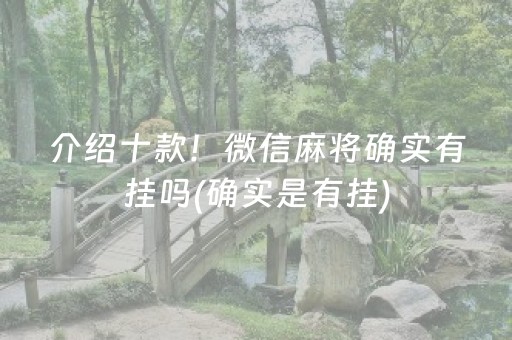 介绍十款！微信麻将确实有挂吗(确实是有挂)