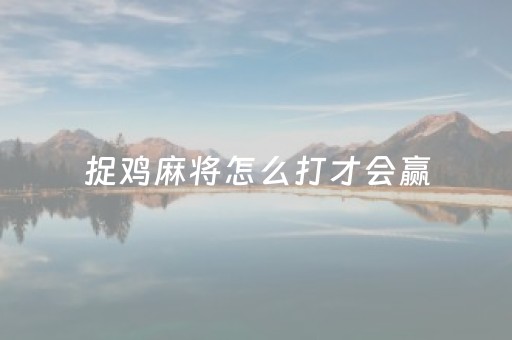 捉鸡麻将怎么打才会赢（捉鸡麻将怎么打才会赢一点）