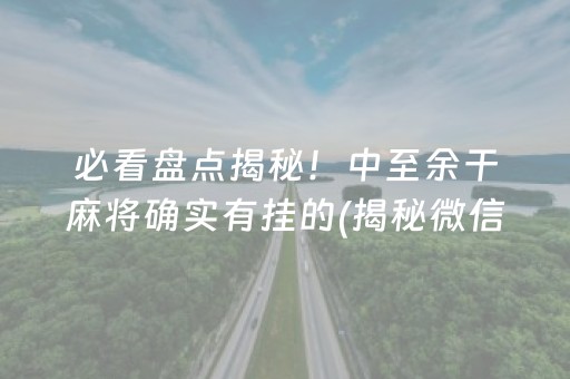 必看盘点揭秘！中至余干麻将确实有挂的(揭秘微信里攻略插件)