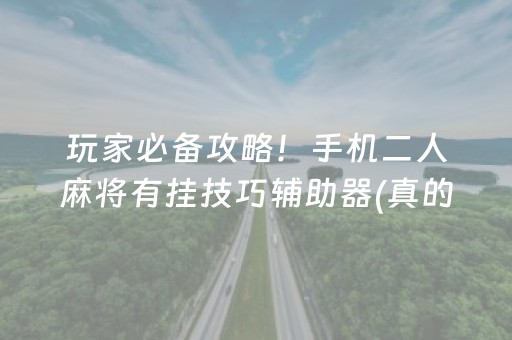 玩家必备攻略！手机二人麻将有挂技巧辅助器(真的有挂)