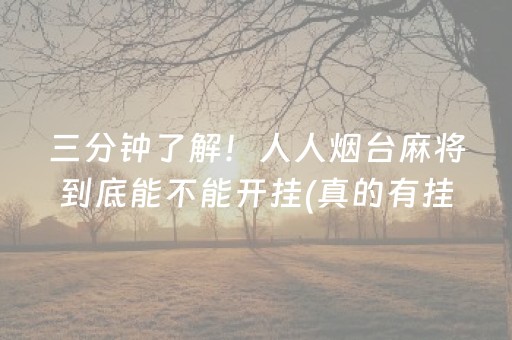 三分钟了解！人人烟台麻将到底能不能开挂(真的有挂)