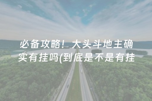 必备攻略！大头斗地主确实有挂吗(到底是不是有挂)
