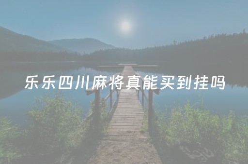 乐乐四川麻将真能买到挂吗（乐乐四川麻将v1）
