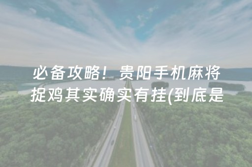 必备攻略！贵阳手机麻将捉鸡其实确实有挂(到底是不是有挂)