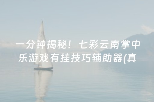 一分钟揭秘！七彩云南掌中乐游戏有挂技巧辅助器(真的有挂确实有挂)