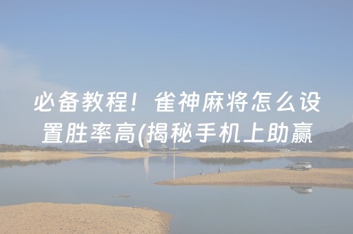 必备教程！雀神麻将怎么设置胜率高(揭秘手机上助赢神器购买)