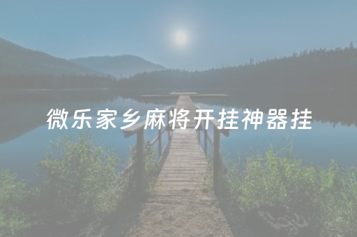 微乐家乡麻将开挂神器挂（微乐家乡麻将开挂神器安装）