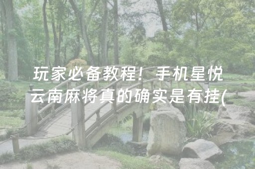 玩家必备教程！手机星悦云南麻将真的确实是有挂(其实确实有挂)