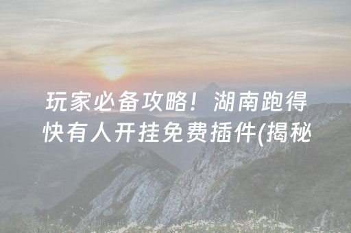 玩家必备攻略！湖南跑得快有人开挂免费插件(揭秘小程序助赢神器购买)
