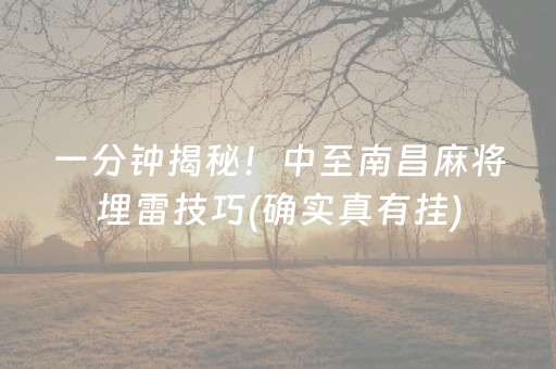 一分钟揭秘！中至南昌麻将埋雷技巧(确实真有挂)
