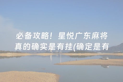 必备攻略！星悦广东麻将真的确实是有挂(确定是有挂)