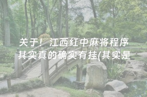 关于！江西红中麻将程序其实真的确实有挂(其实是有挂的)