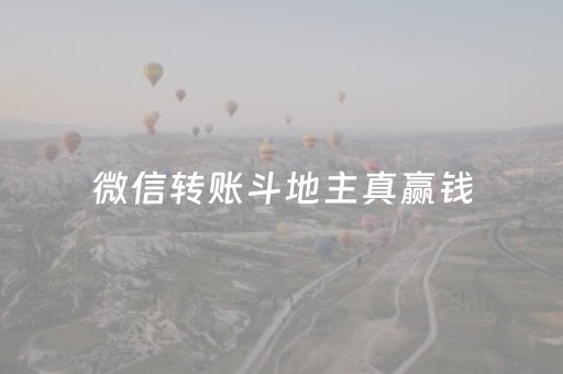 微信转账斗地主真赢钱（微信转账斗地主真赢钱吗）