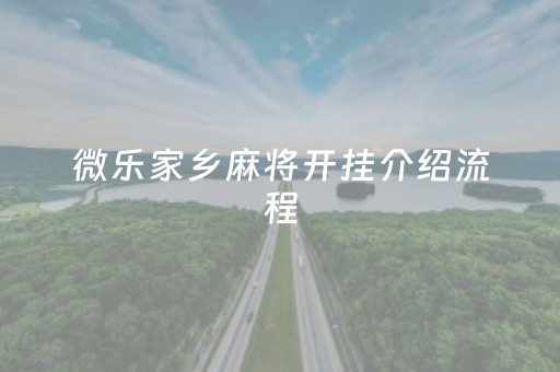 微乐家乡麻将开挂介绍流程（微乐家乡麻将免费开挂教程）