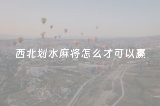 西北划水麻将怎么才可以赢（西北麻将玩法）