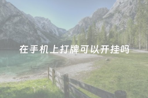 在手机上打牌可以开挂吗（在手机上打牌可以开挂吗）