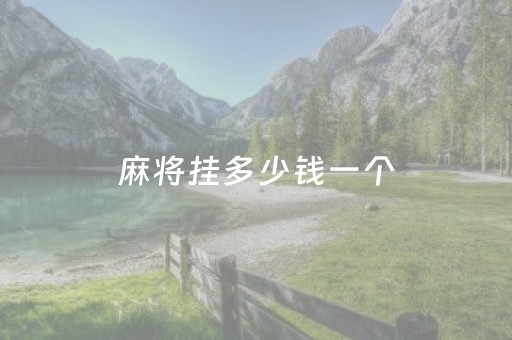 麻将挂多少钱一个（麻将带挂的）