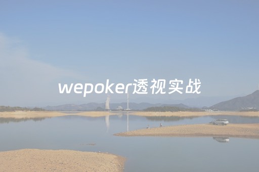 wepoker透视实战（wepoker透视是骗局吗）