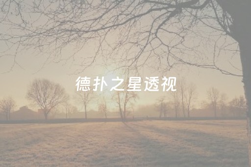 德扑之星透视（德扑之星手机透视哪里有）
