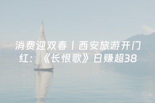 消费迎双春丨西安旅游开门红：《长恨歌》日赚超380万元 入境游客增八成