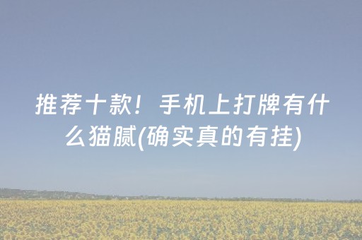 推荐十款！手机上打牌有什么猫腻(确实真的有挂)