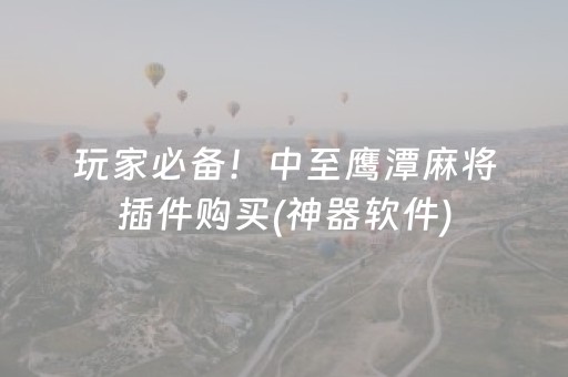 玩家必备！中至鹰潭麻将插件购买(神器软件)