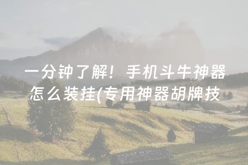 三分钟了解“手机麻将通用挂软件多少钱”（外辅工具)