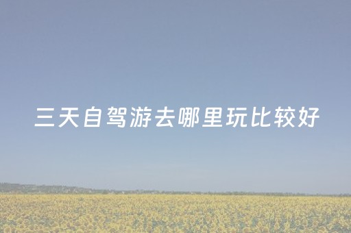 三天自驾游去哪里玩比较好（国庆三天自驾游去哪里玩比较好）
