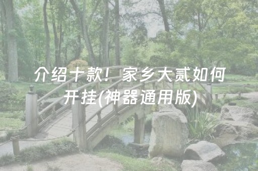 介绍十款！家乡大贰如何开挂(神器通用版)