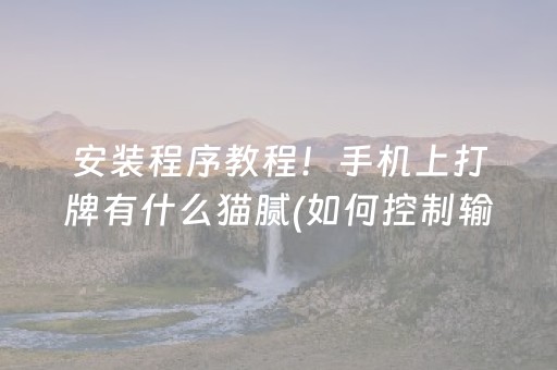 安装程序教程！手机上打牌有什么猫腻(如何控制输赢)