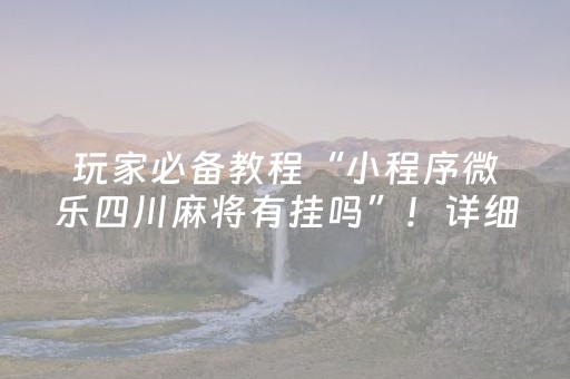 盘点十款“微乐四川麻将装挂怎么安装”（助攻神器)
