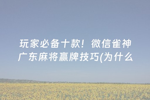 玩家必备十款“手机安装麻将机神器”（怎么让系统给你发好牌)