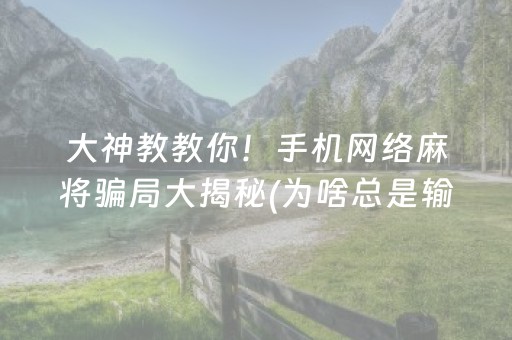 玩家必看攻略“微乐安徽麻将专用神器”（助攻神器)