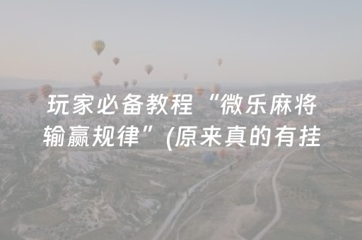 一分钟揭秘“微乐天津麻将赢牌技巧”（外辅工具)
