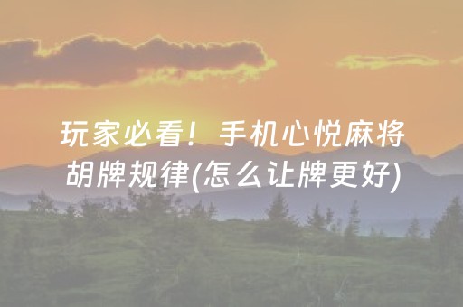 玩家必备教程“微乐麻将一直输是被系统针对了吗”（骗局大揭秘)