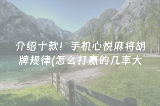 玩家必备十款“微乐河北麻将专用神器”（提高胜率技巧)