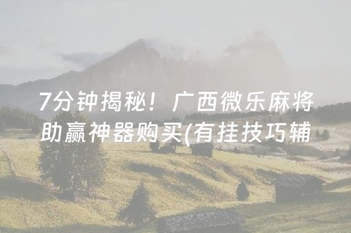 玩家必看攻略“微乐捉鸡麻将控牌器”（输赢规律)