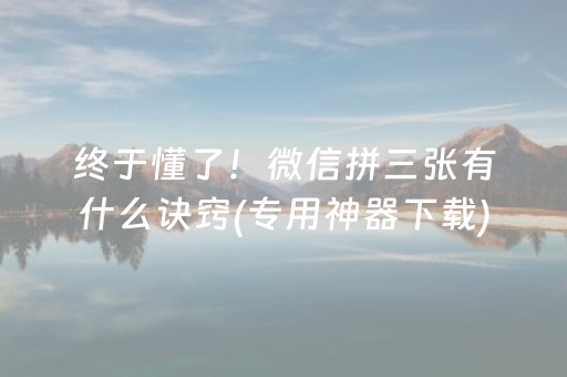 盘点十款“微乐内蒙麻将怎样设置好牌”（输赢有什么规律)