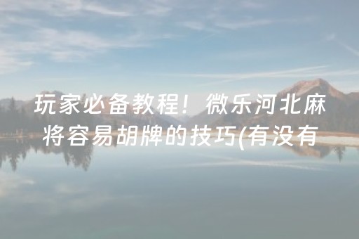 玩家必备攻略“微乐掼蛋怎么让系统发好牌”（万能开挂器)