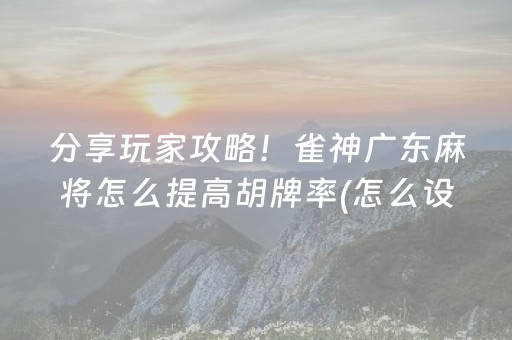 玩家必备“微信小程序微乐河北麻将神器”（辅助挂发牌规律)