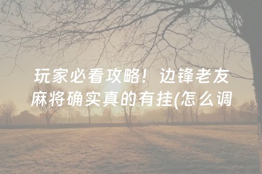 重大通报“微乐辽宁麻将助赢神器购买”（怎么能让牌好一点)
