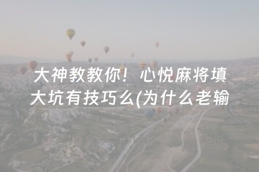 玩家必看科普“微乐辽宁麻将辅牌器”（必赢神器)