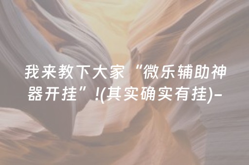 给大家科普一下“广东麻将做弊器”（神器最新免费)