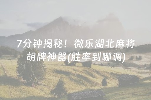 必备教程“微乐甘肃麻将自建房怎么提高胜率”（怎么能得到好牌)