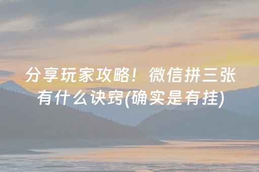 终于懂了“微信小程序麻将怎么设置才能赢”（开挂辅助脚本)