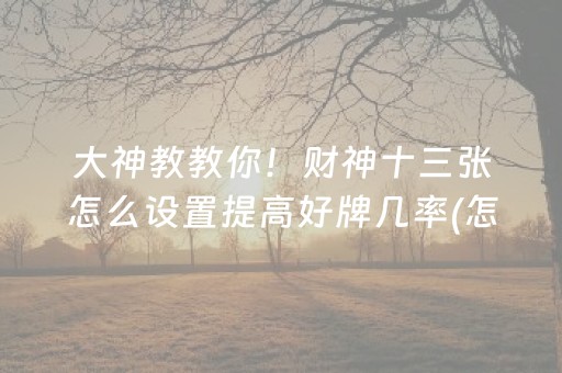 一分钟揭秘“微信小程序财神十三张辅助器工具”（免费辅助)