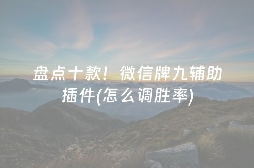 玩家必看“小程序麻将辅牌器购买”（必赢神器辅助器)