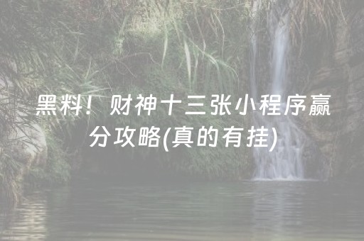 必备教程“微信小程序广东雀神麻将插件”（确实有插件吗)