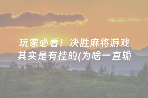 玩家必备十款“微乐陕西挖坑怎么提高胜率”（确实有插件吗)